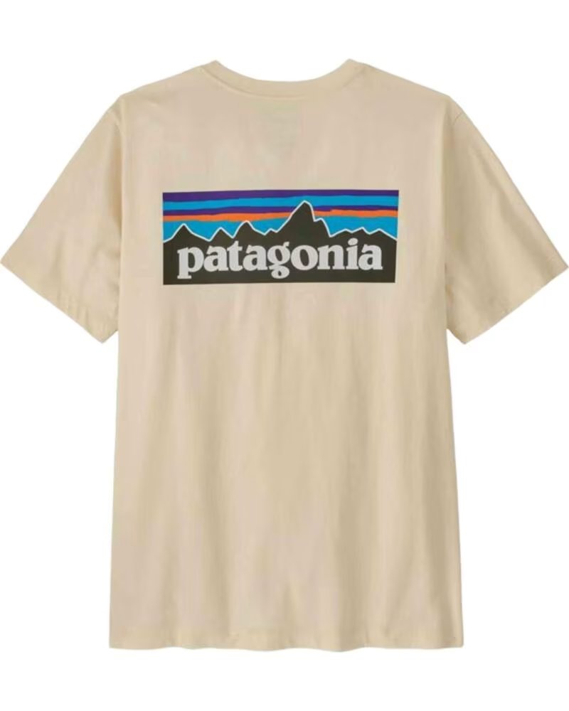 PATAGONIA CAMISETA DE MANGA CORTA P-6 LOGO EN AMARILLO PARA HOMBRE BEIGE
