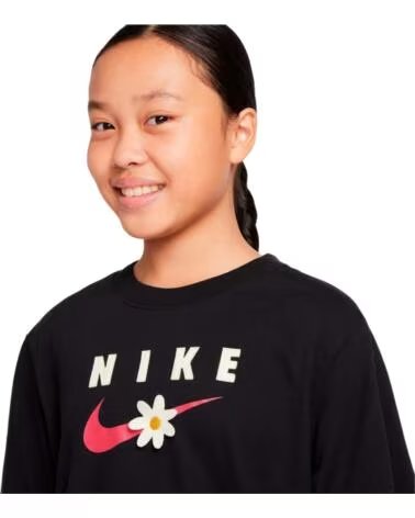 NIKE T-SHIRT DO1351-010 À MANCHES COURTES POUR FILLES NEGRO