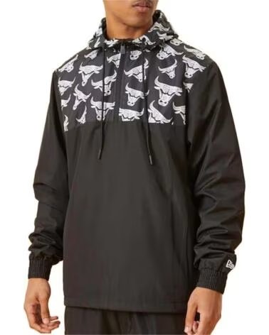 NEW ERA GIACCA 12893167 CON STAMPA BULLS NEGRO
