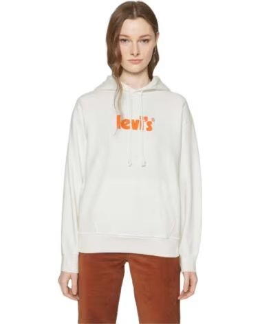 LEVIS SWEATSHIRT COM CAPUZ PARA MULHER LEVI´S 18487-0110 BLANCO