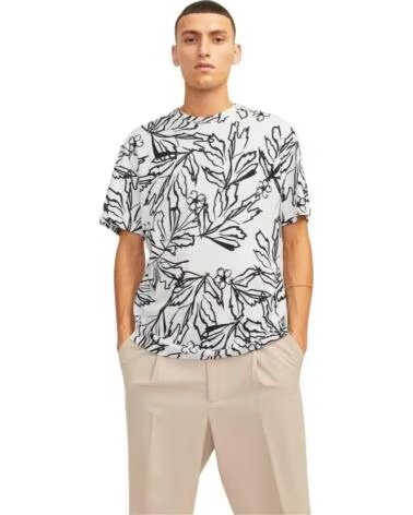 JACK AND JONES CAMISETA & ESTAMPADO FLORAL 12250434 BLANCO