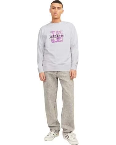 JACK AND JONES FELPA & 12253652 CON LOGO GRAFICO BLANCO