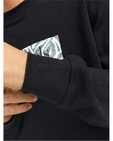 JACK AND JONES SUDADERA & ORIGINALS CON ESTAMPADO FRONTAL NEGRO