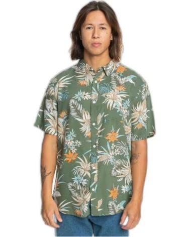 QUICKSILVER CAMISA DE MANGA CORTA QUIKSILVER 4559-GPH ESTAMPADO TROPICAL VERDE
