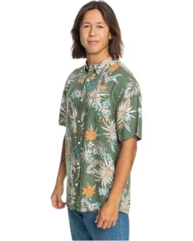 QUICKSILVER CAMISA DE MANGA CORTA QUIKSILVER 4559-GPH ESTAMPADO TROPICAL VERDE