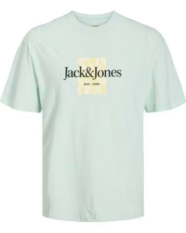 JACK AND JONES T-SHIRT DE MANGA CURTA & COM ESTAMPADO GRÁFICO 12250436-SKYLIGHT CELESTE