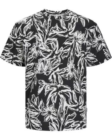 JACK AND JONES CAMISETA MANGA CORTA & 12250434 ESTAMPADO FLORAL NEGRO