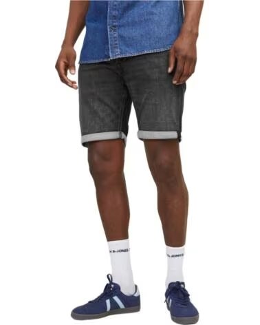 JACK AND JONES & 12252246 DENIM SHORTS FÜR HERREN IN SCHWARZ NEGRO