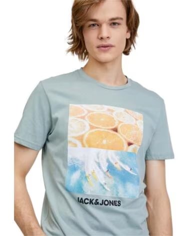 MAGLIETTA MANICA CORTA UOMO JACK JONES 12200416 VERDE