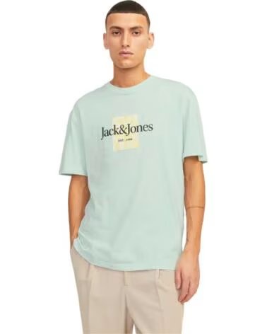 JACK AND JONES CAMISETA DE MANGA CORTA & 12250436 EN VERDE SKYLIGHT