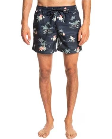 QUICKSILVER COSTUME DA BAGNO QUIKSILVER EQYJV03901-KVJ6 CON STAMPA TROPICALE NERO BLACK