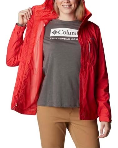 COLUMBIA GIACCA IMPERMEABILE DA DONNA 1760071676 RED