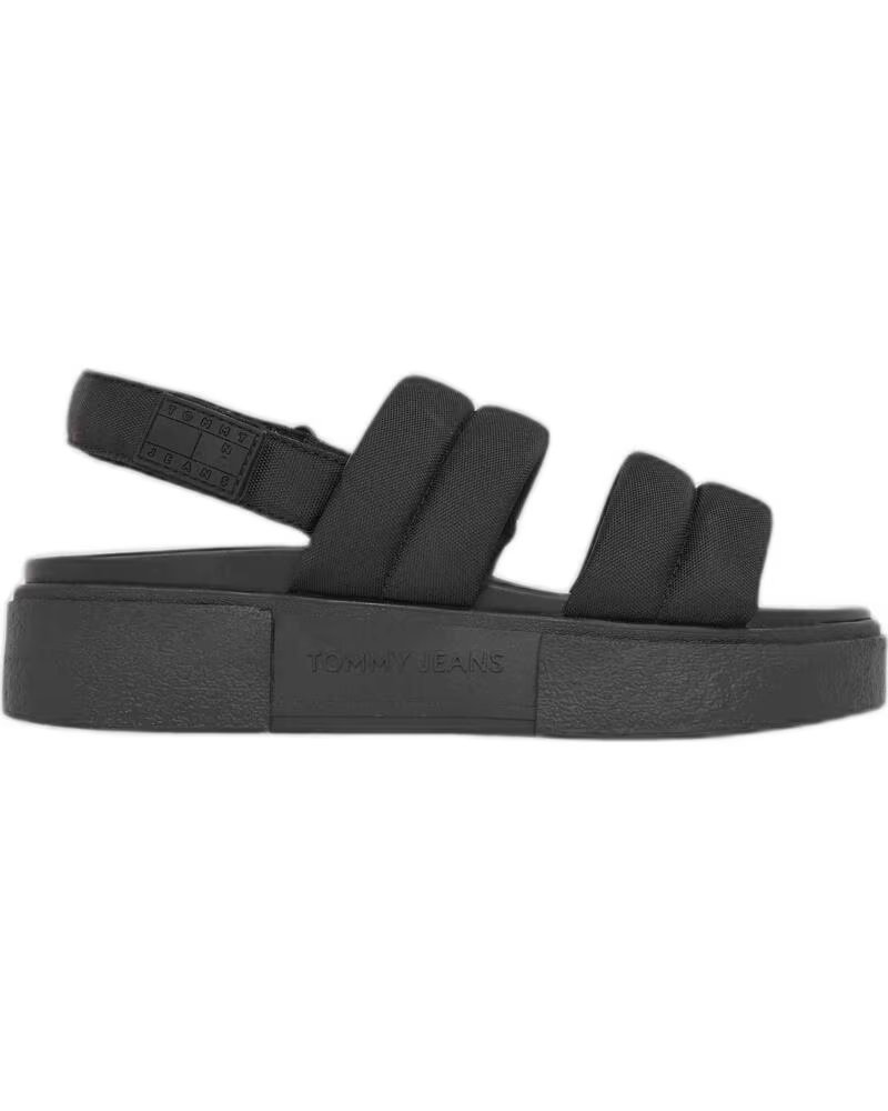 TOMMY HILFIGER EN0EN02802BDS PLATFORM SANDALS FOR WOMEN BLACK