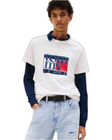 TOMMY HILFIGER CAMISETA DE MANGA CORTA DM0DM21977YBH BLANCO