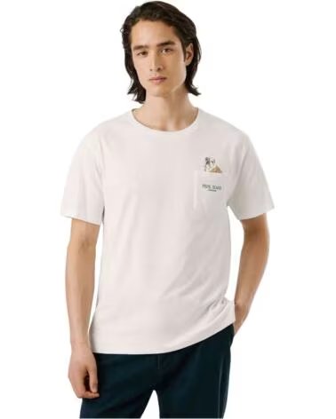 PEPE JEANS CAMISETA THANSEN DE MANGA CORTA CON BOLSILLO PARA HOMBRE 803OFF WHITE