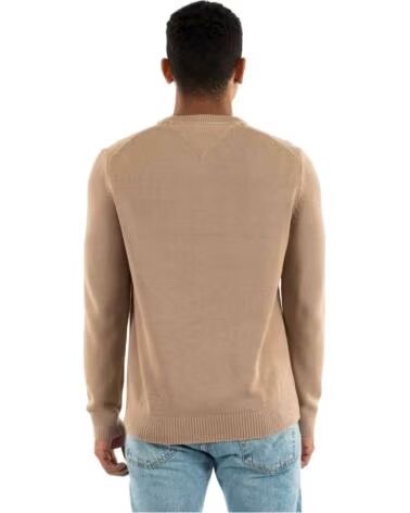 TOMMY JEANS JERSEY DM0DM21787-AFE MARRÓN CUELLO REDONDO