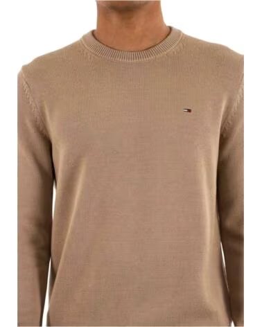 TOMMY JEANS JERSEY DM0DM21787-AFE MARRÓN CUELLO REDONDO