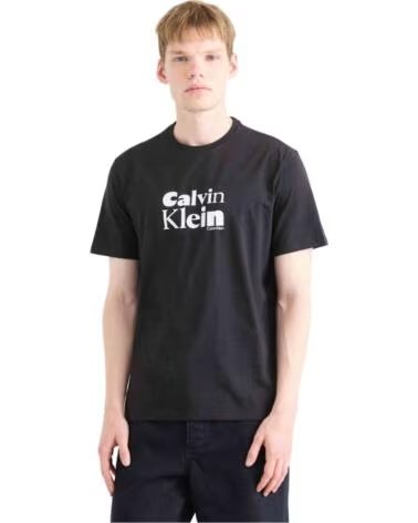 CALVIN KLEIN T-SHIRT MANICA CORTA 060303100001 NERO UOMO BLACK