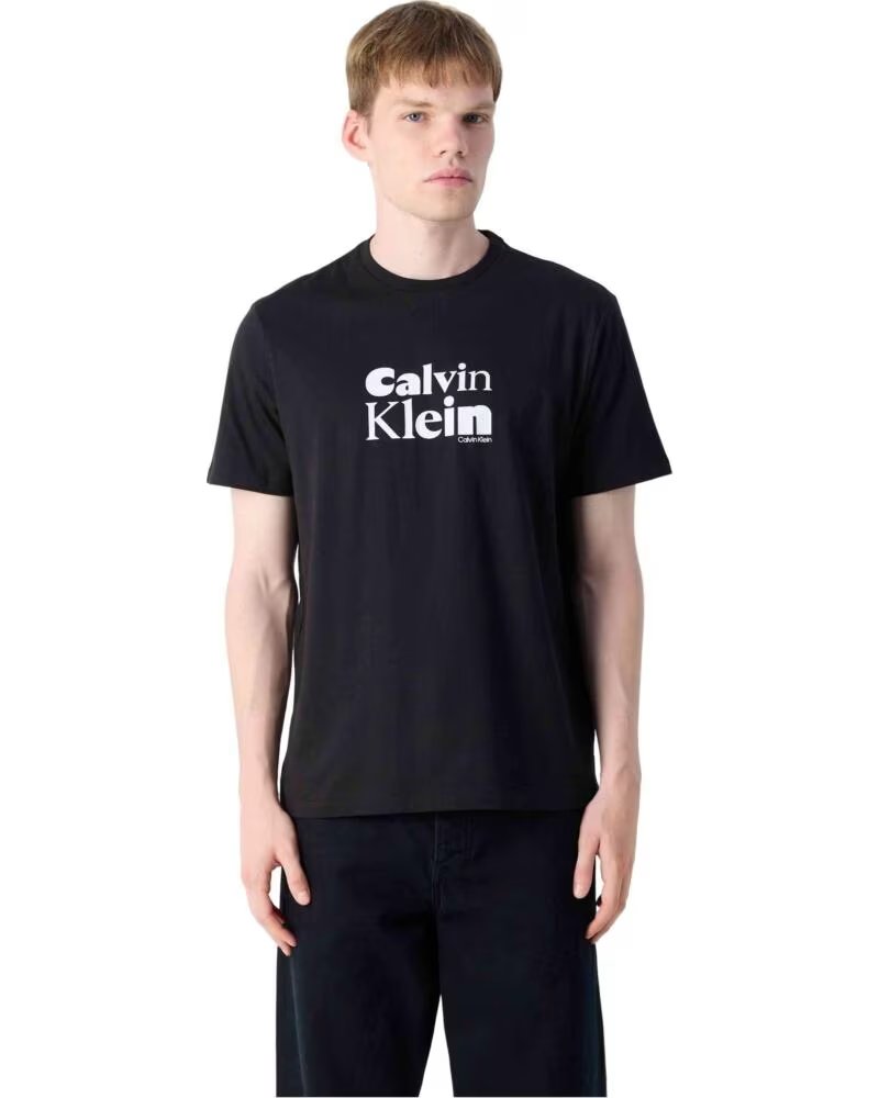 CALVIN KLEIN T-SHIRT MANICA CORTA 060303100001 NERO UOMO BLACK