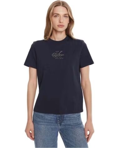 CALVIN KLEIN CAMISETA DE MANGA CORTA JEANS 070303200016 EN AZUL PARA MUJER INKWELL