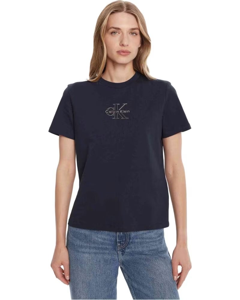 CALVIN KLEIN CAMISETA DE MANGA CORTA JEANS 070303200016 EN AZUL PARA MUJER INKWELL