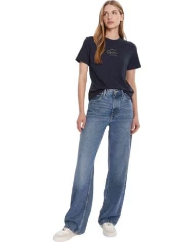CALVIN KLEIN CAMISETA DE MANGA CORTA JEANS 070303200016 EN AZUL PARA MUJER INKWELL