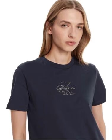 CALVIN KLEIN CAMISETA DE MANGA CORTA JEANS 070303200016 EN AZUL PARA MUJER INKWELL