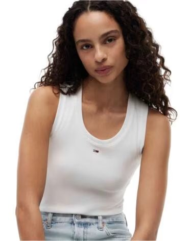 TOMMY HILFIGER REGATA TJW ESSENTIAL RIB TANK WHITE