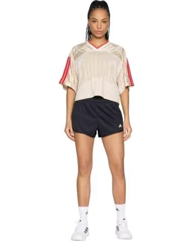 ADIDAS T-SHIRT JZ1073 A MANICHE CORTE DA DONNA BEIGE CRLI-OWHITE-PURRUB