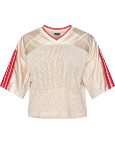 ADIDAS T-SHIRT JZ1073 A MANICHE CORTE DA DONNA BEIGE CRLI-OWHITE-PURRUB