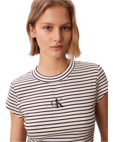 CALVIN KLEIN T-SHIRT JEANS 070303400019 RIGHE UNISEX BLACK