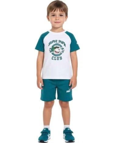 PUMA SET 693289-02 CLUB PER BAMBINI WHITE