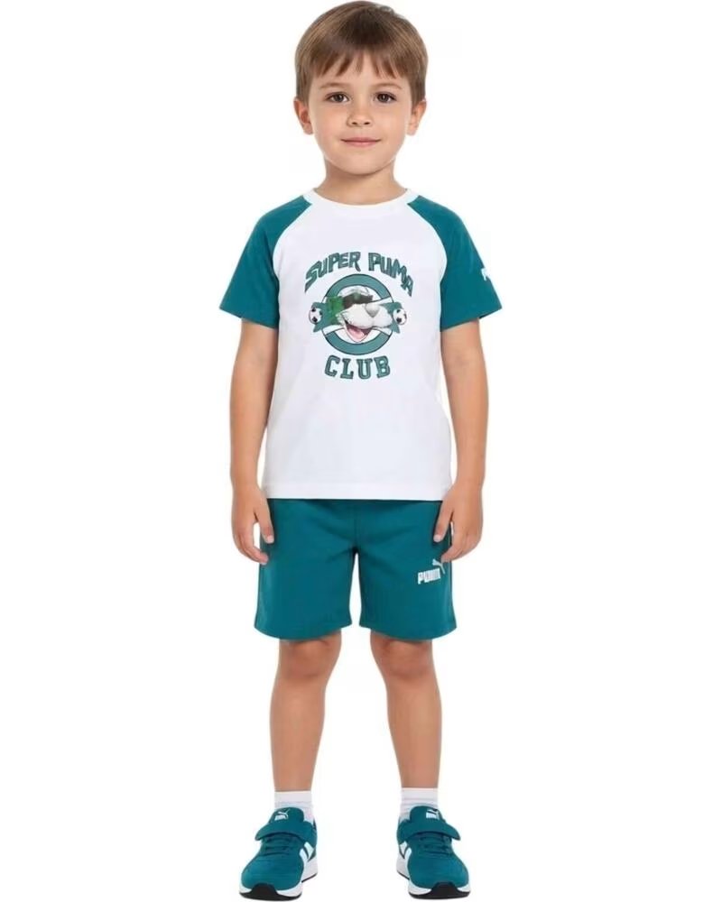 PUMA SET 693289-02 CLUB PER BAMBINI WHITE