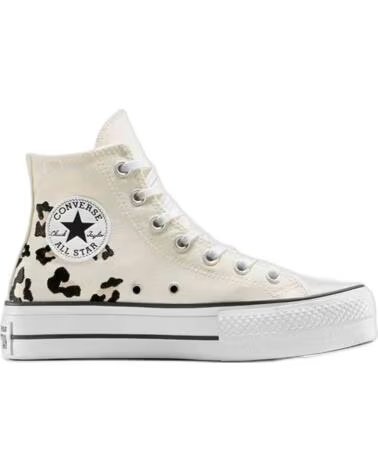 CONVERSE ZAPATILLAS CHUCK TAYLOR ALL STAR PLATFORM CON ESTAMPADO ANIMAL PRINT A14936C 286-EGRET-COASTAL DUNE-BLACK