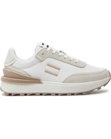 TOMMY HILFIGER EN0EN02511 DAMEN SNEAKER, LÄSSIGES DESIGN IN WEISS UND KHAKI KHAKI-RBK
