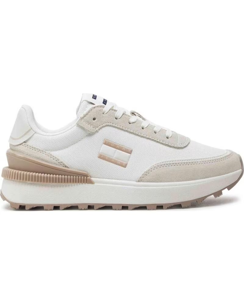 TOMMY HILFIGER EN0EN02511 DAMEN SNEAKER, LÄSSIGES DESIGN IN WEISS UND KHAKI KHAKI-RBK
