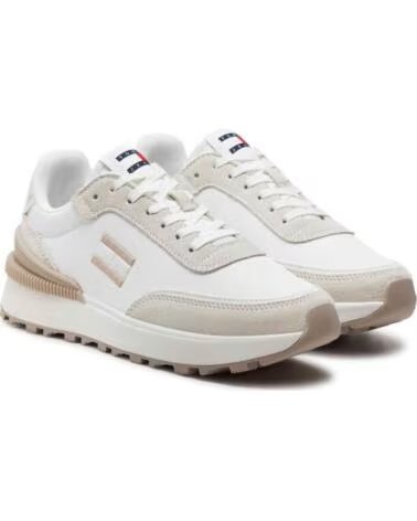 TOMMY HILFIGER EN0EN02511 DAMEN SNEAKER, LÄSSIGES DESIGN IN WEISS UND KHAKI KHAKI-RBK