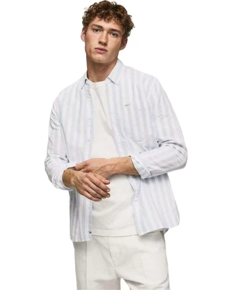 PEPE JEANS LUCIUS HEMD GESTREIFT AZUL