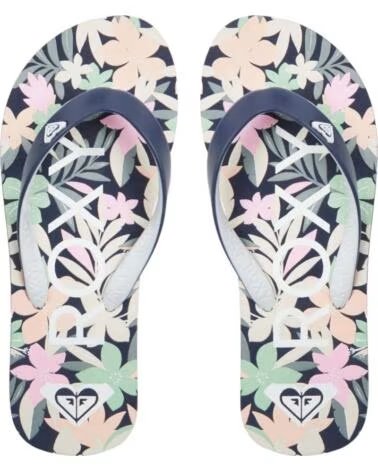 ROXY CHINELOS TAHITI VII COM ESTAMPA FLORAL PARA MENINAS BLANCO