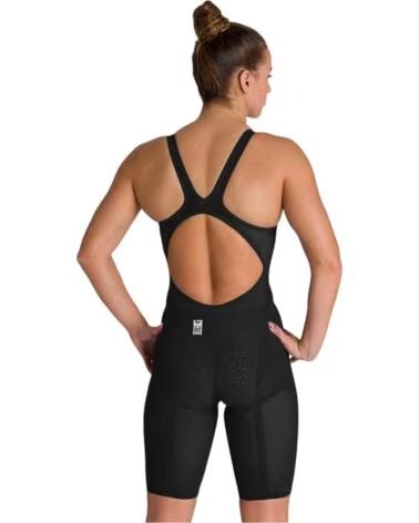 ARENA DAMEN-WETTKAMPF-SCHWIMMANZUG SCHWARZ MULTICOLOR
