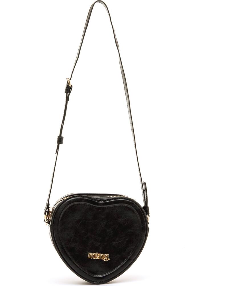 MTNG BOLSO BANDOLERA HARTY FORMA DE CORAZÓN NEGRO