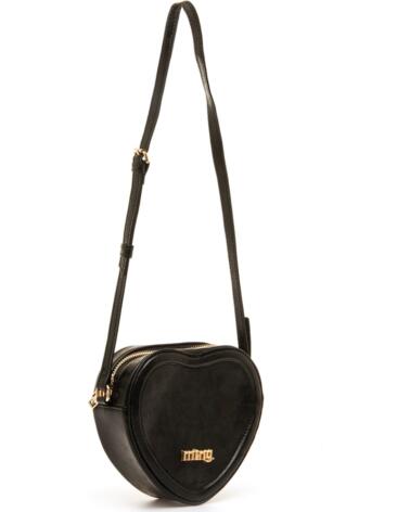 MTNG BOLSO BANDOLERA HARTY FORMA DE CORAZÓN NEGRO