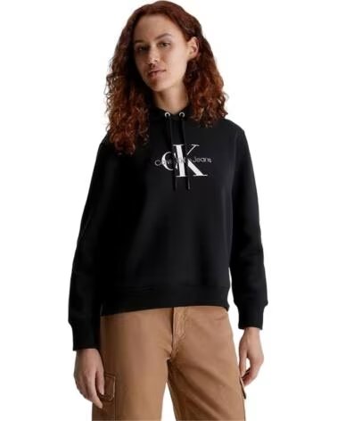 CALVIN KLEIN FELPA CON CAPPUCCIO MONOGRAM MULTICOLOR