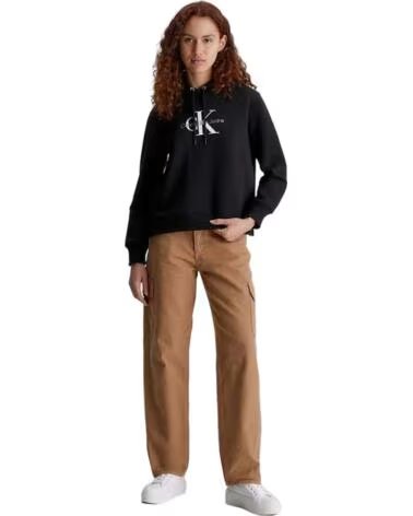 CALVIN KLEIN FELPA CON CAPPUCCIO MONOGRAM MULTICOLOR