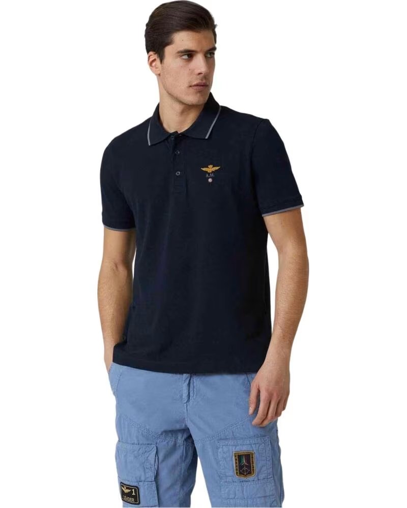AERONAUTICA MILITARE POLO DE MANGA CURTA 251PO1308P8208184 AZUL