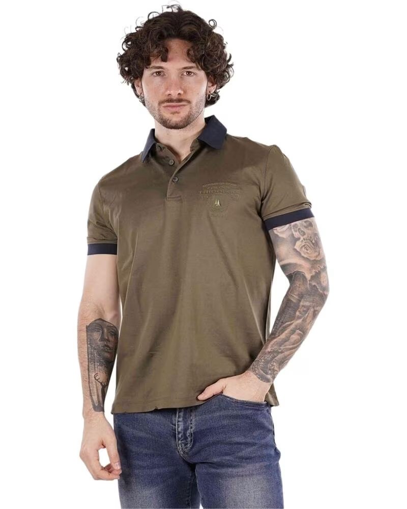 AERONAUTICA MILITARE 251PO1863J68207293 KURZARM-POLOSHIRT FÜR HERREN GRÜN VERDE
