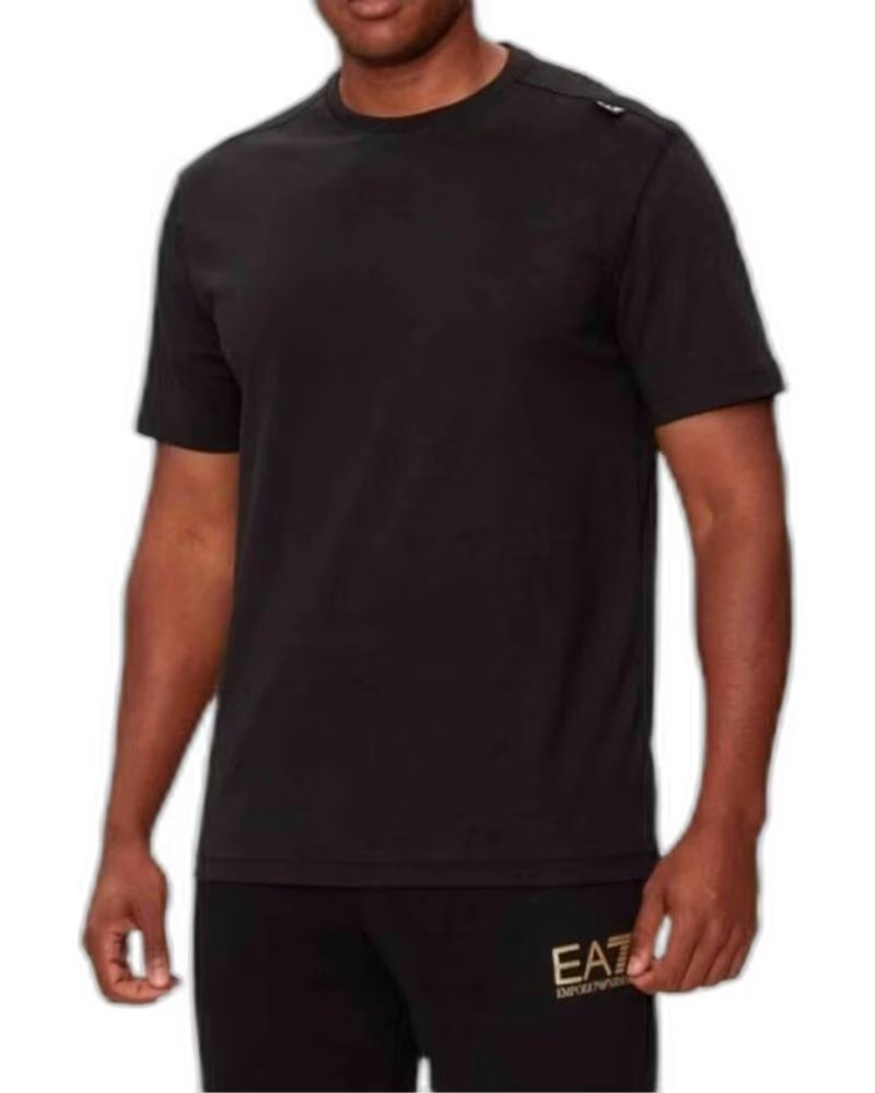 T-SHIRT EMPORIO ARMANI EA7 NOIR AVEC LOGO DORÉ NEGRO
