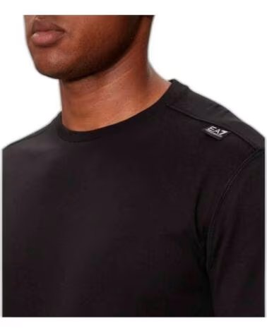 T-SHIRT EMPORIO ARMANI EA7 NOIR AVEC LOGO DORÉ NEGRO
