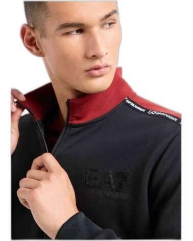 SUDADERA EMPORIO ARMANI CON CUELLO EN CONTRASTE NEGRO