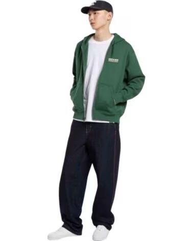 DICKIES FELPA CON ZIP WORKWEAR COMPANY VERDE DA UOMO